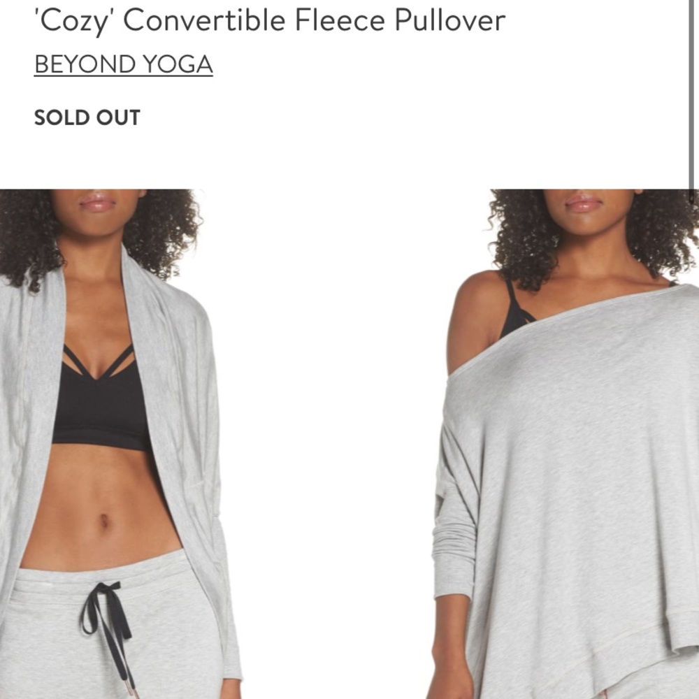 BLACK beyond yoga convertible cozy fleece